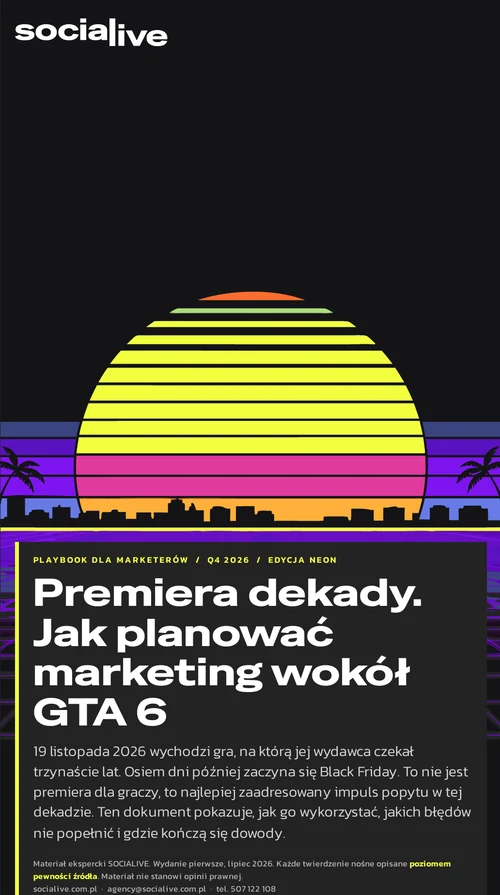 Okładka playbooka SOCIALIVE „Premiera dekady